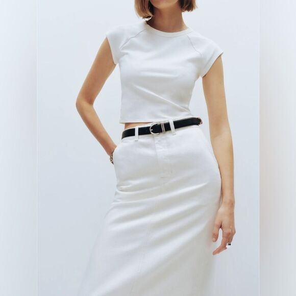 Reformation NWT Myles Maxi Skirt in the color Fior Di Latte size 26 - Picture 5 of 7